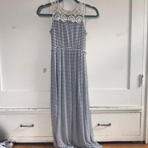 Monteau girl maxi dress with crochet straps